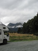 View up the valley