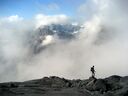 Hiker along Gertrude Saddle