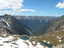 Looking down at tarns near Lake Angelus