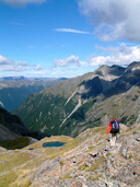 Ridge tops leading up to the hut