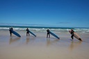 Heading out for a surf Makorori