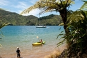 Free kayaks allow you to explore the bay. 