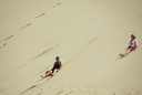 An easier way to get down - Sand Boarding