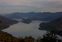 View of bay at dusk