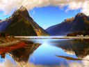 Morning reflections of Mitre Peak