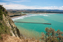 Looking down on Tolaga bay wharf