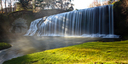 Lights Shining on Cascading Falls photo by Liam Clayton