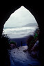 The entrance to Waikawau Beach through the stock tunnel