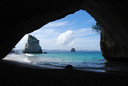 Through the arch at Cathedral Cove