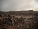 Lunar landscape along the track