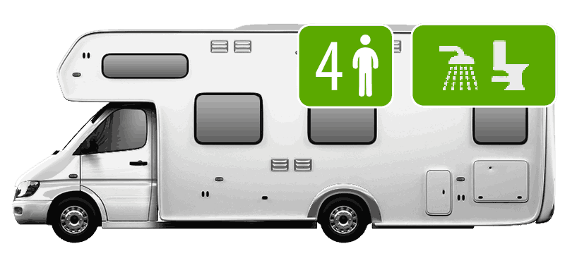 4 Berth Motorhome (Shower/Toilet)