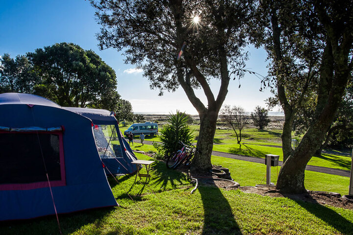Many campsites have their own little feature wether it be a shade tree, elevated view or nestled in our own little valley.
