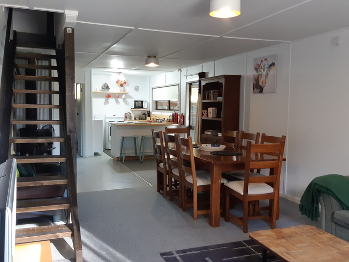 Downstairs large dining, lounge, kitchen & bathroom