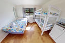 Double bed and one single bunk bed, all in one room