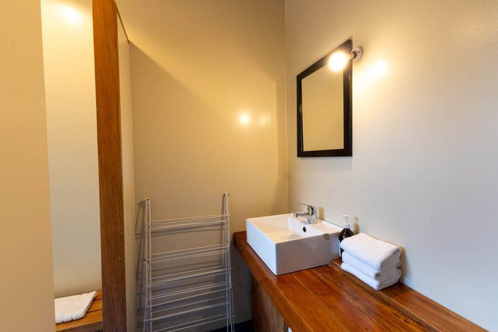 small ensuite bathroom with a shower and toilet